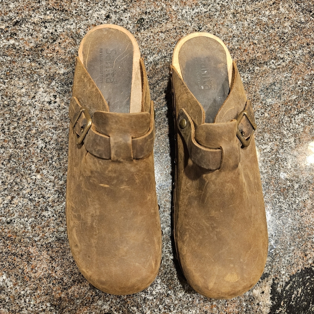 Sanita Kristel Womens Wood Clog Antique Brown, Size 40 W8.5/9 - Picture 4 of 10